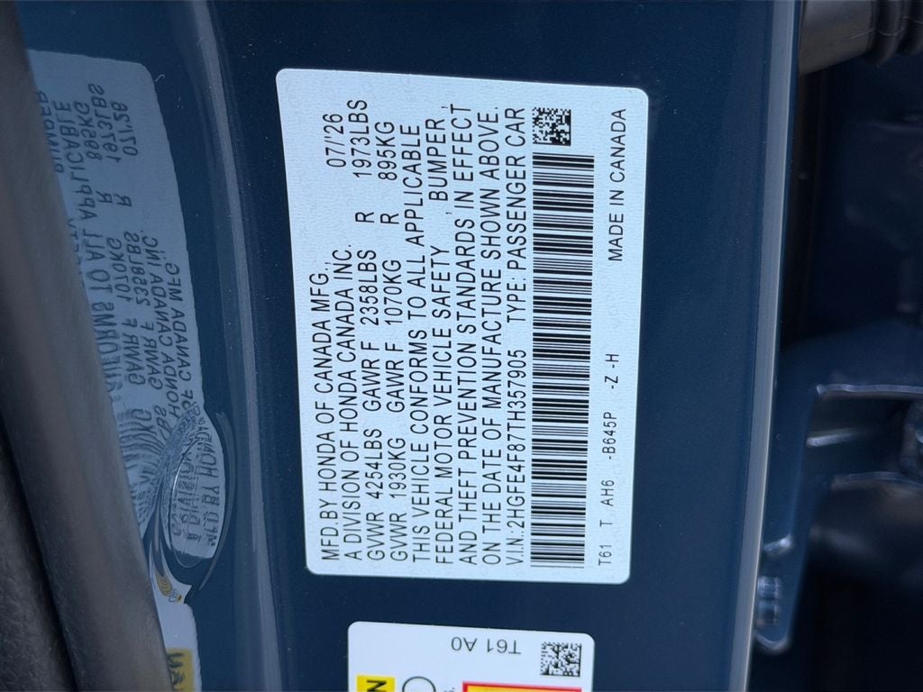 2026 Honda Civic Hybrid Base