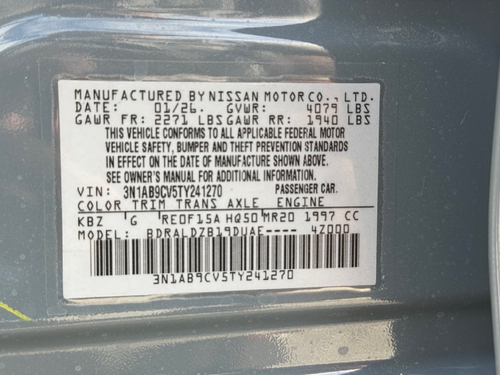 2026 Nissan Sentra SV
