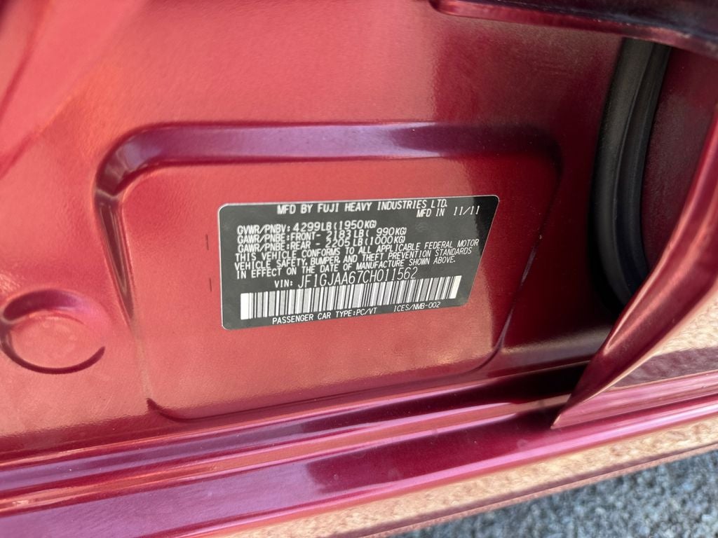 2012 Subaru Impreza 2.0i