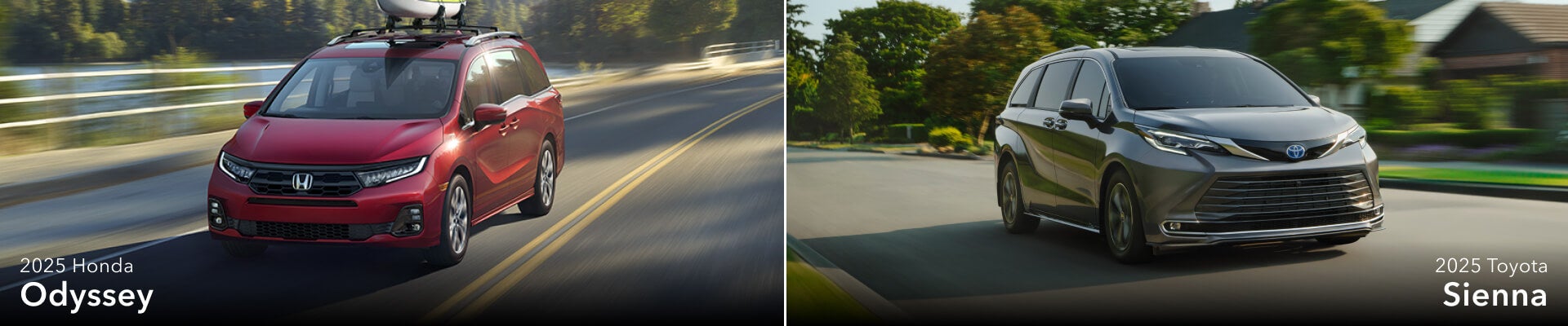 Honda Odyssey vs Toyota Sienna compared