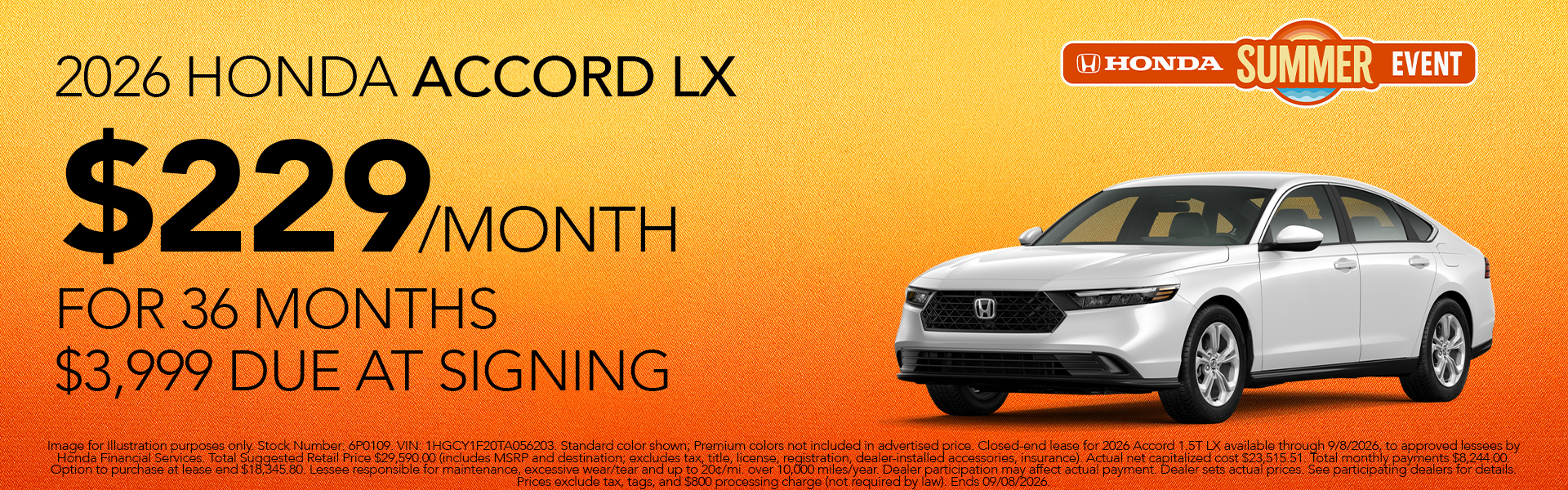 New 2026 Accord LX