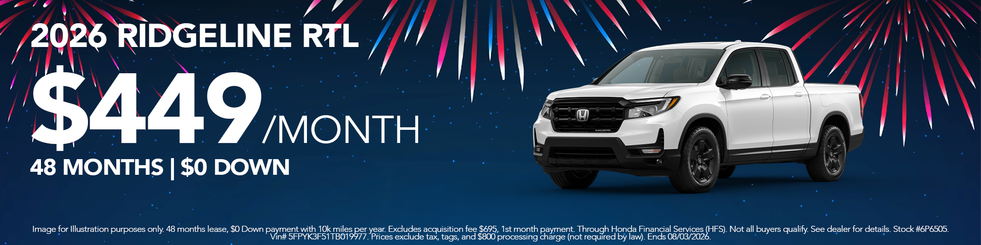 New 2026 Ridgeline RTL
