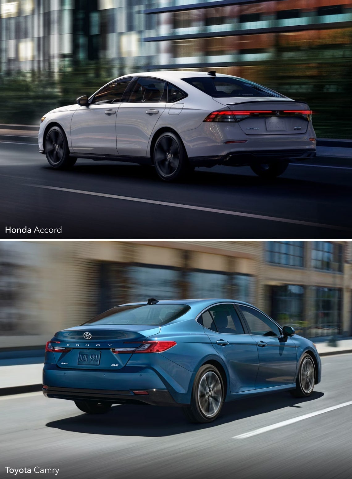 Honda Accord vs. Toyota Camry Dimensions