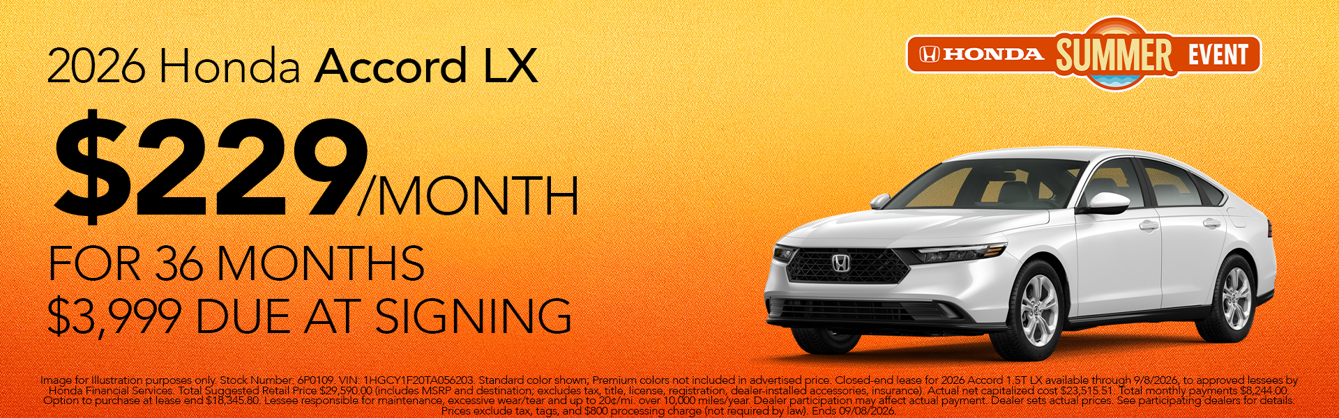 New 2026 Accord LX